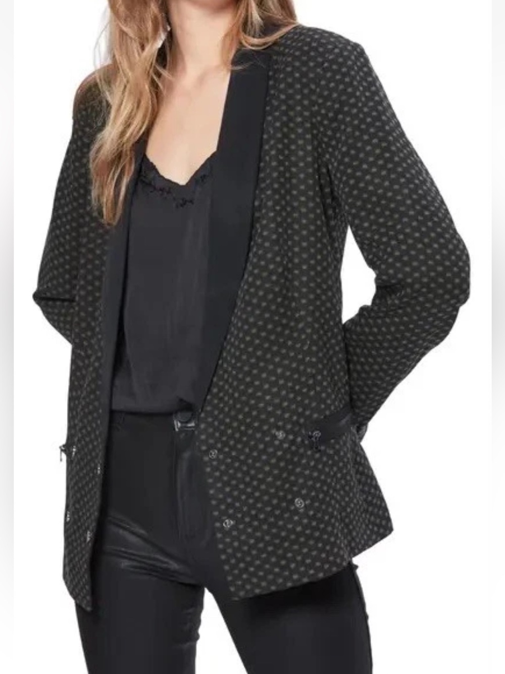 PAIGE Karissa Oversized Blazer green black